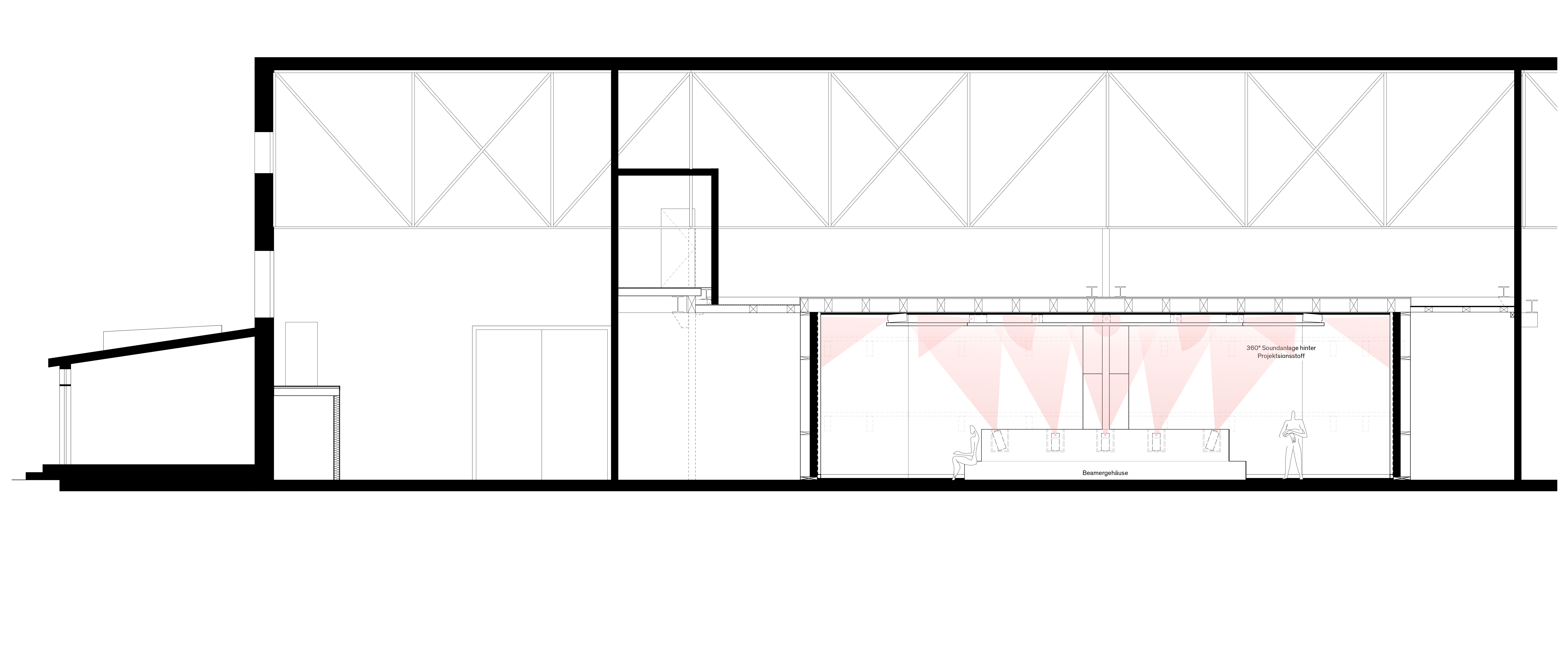 Rhyality Immersive Hall Querschnitt