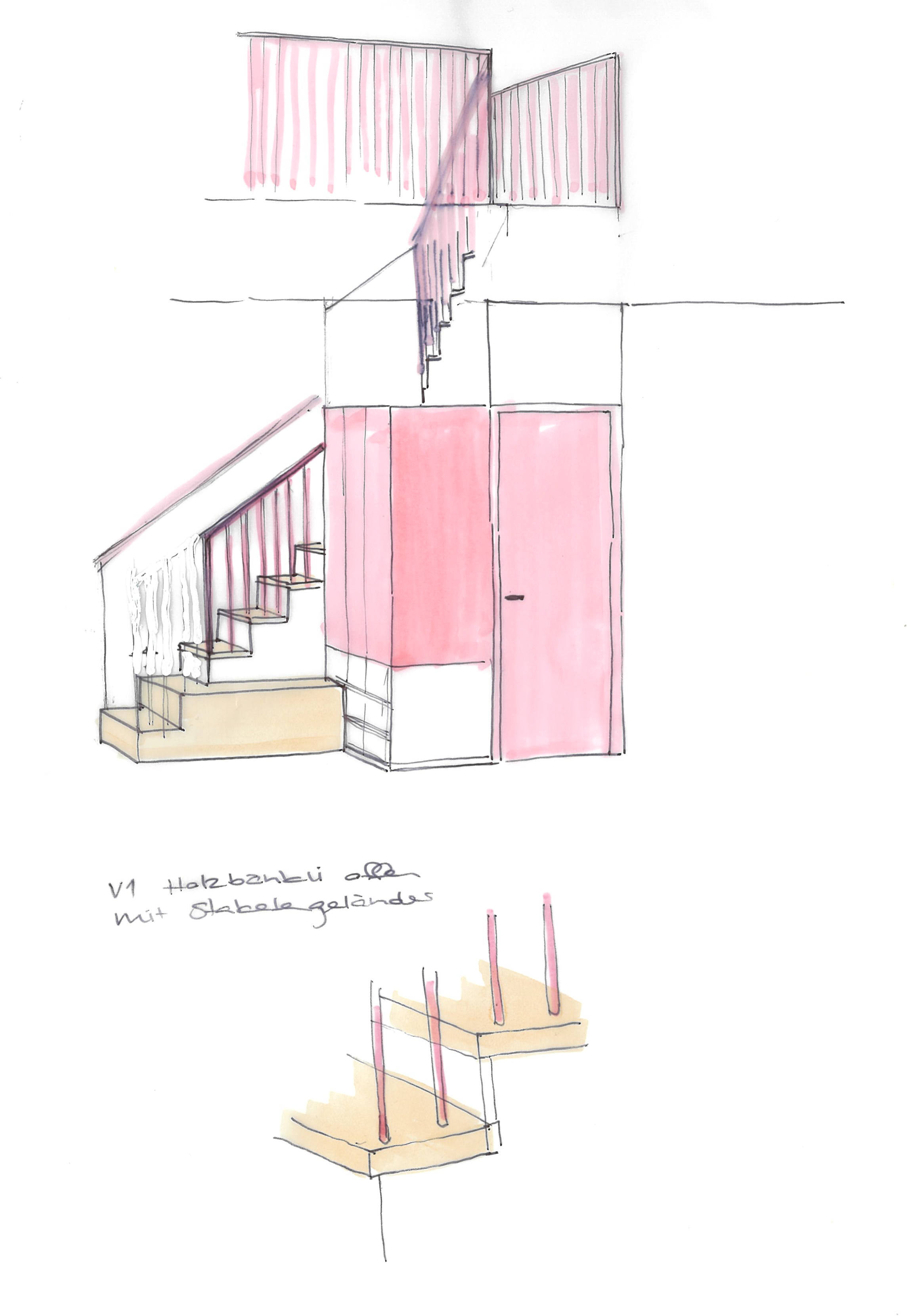 Skizze Treppe II